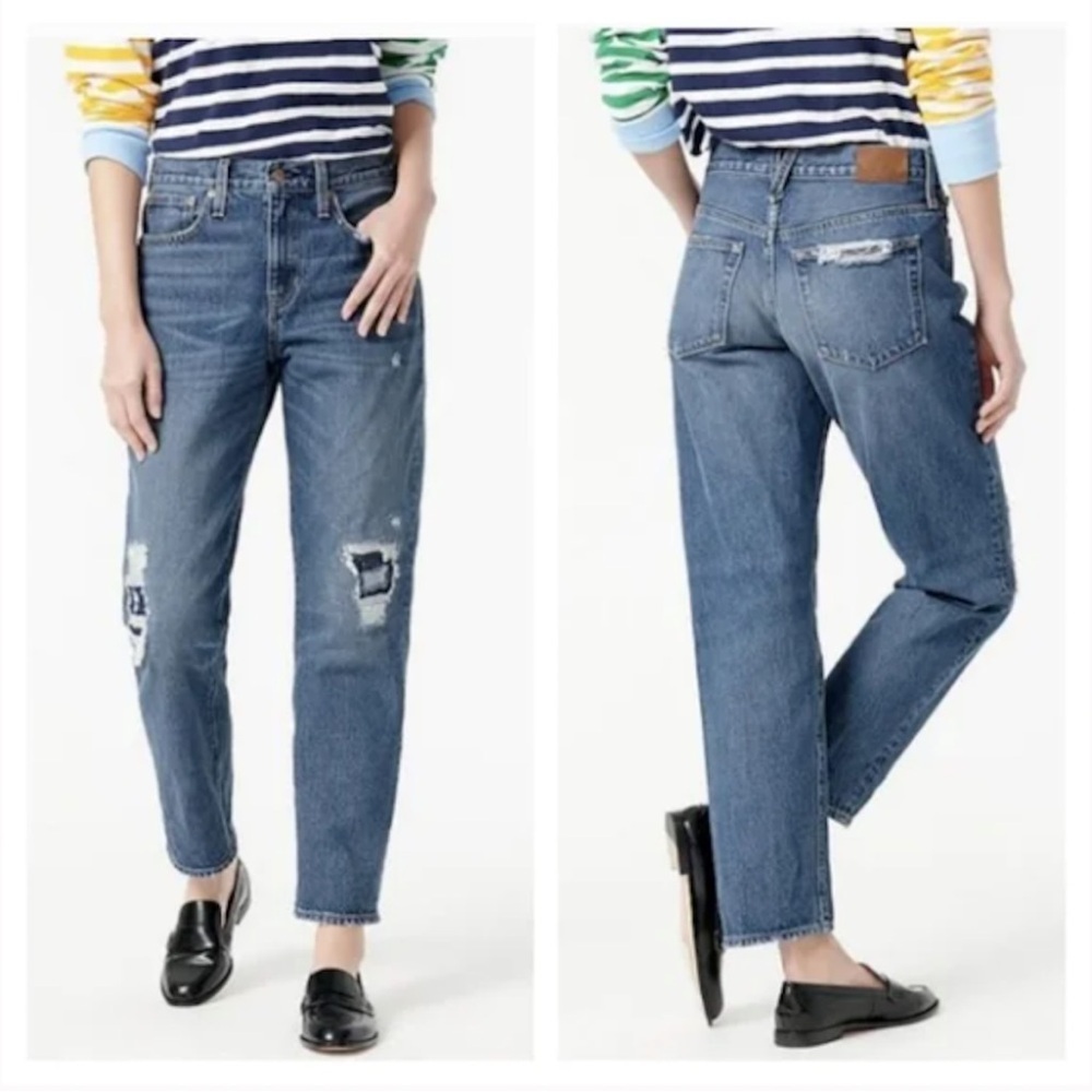 NWT J.Crew Womens Slouchy Boyfriend Jeans Sz 24P Blue Denim Putnam Wash